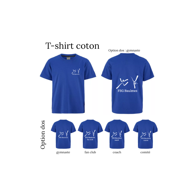 T-shirt basique coton adulte